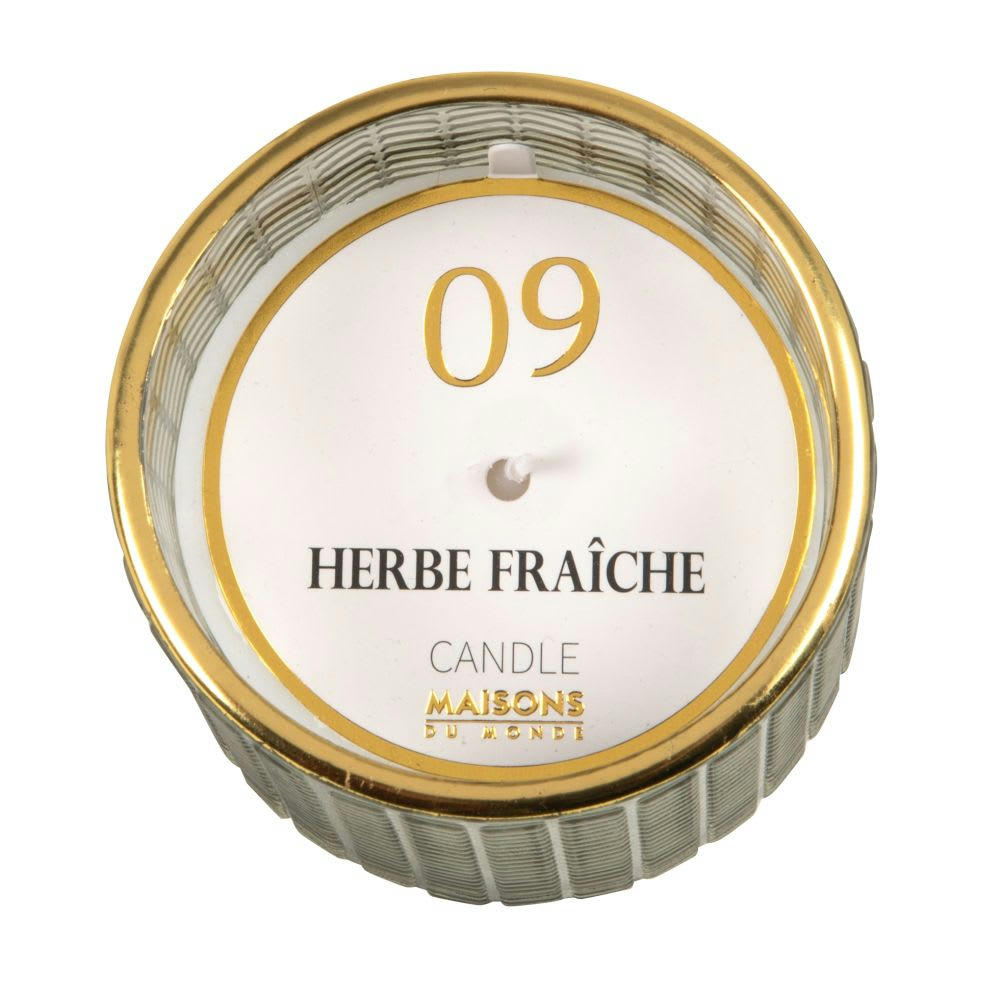 COLORAMA - Bougie parfumée en verre vert H7 100 g