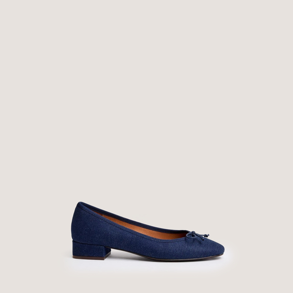 Ballerines à talonsen jean bleu foncé | DADOU
