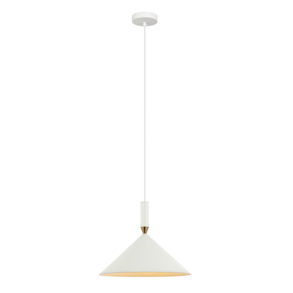 Lampa wisząca Drello stożek biała 1xE27x40W wym:102x35x35cm IP20 Italux