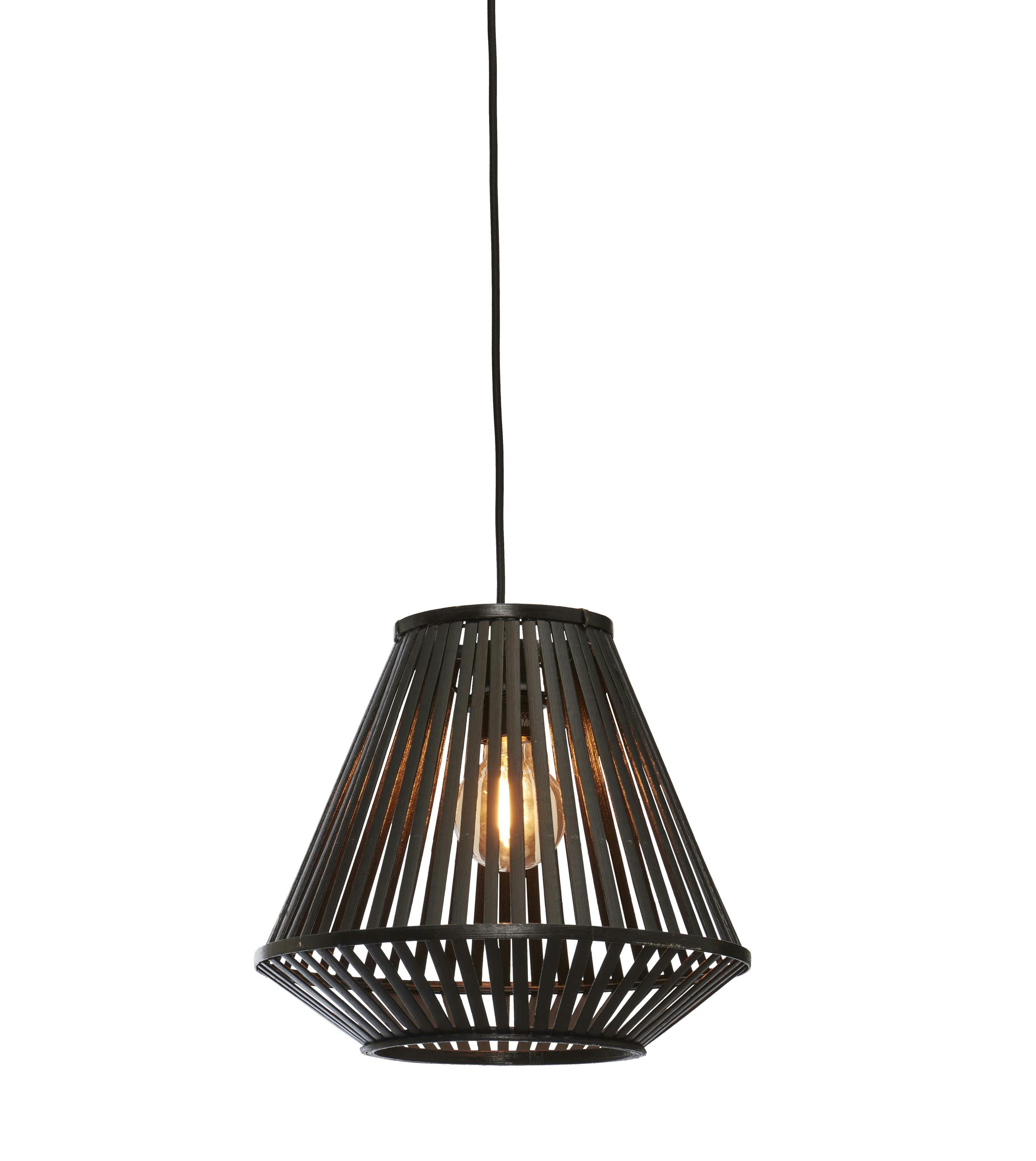 MERAPI - Suspension bambou  noir, h. 30cm