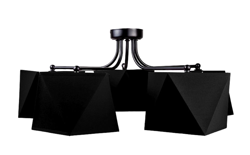 Lampa wisząca sufitowa Piazzo Cinqe czarna metal LOFT nowoczesna 5xE27