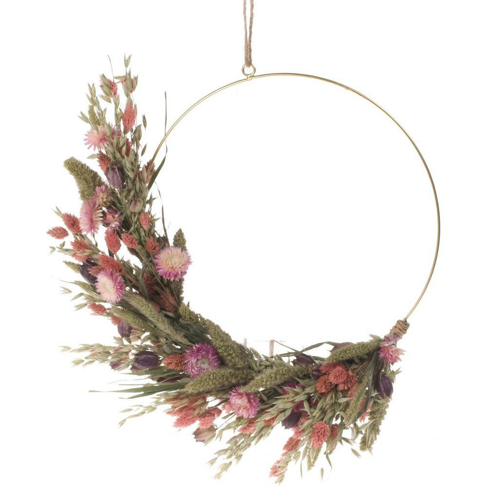 KIT DIY FS - Kit création cercle fleurs séchées diy rose