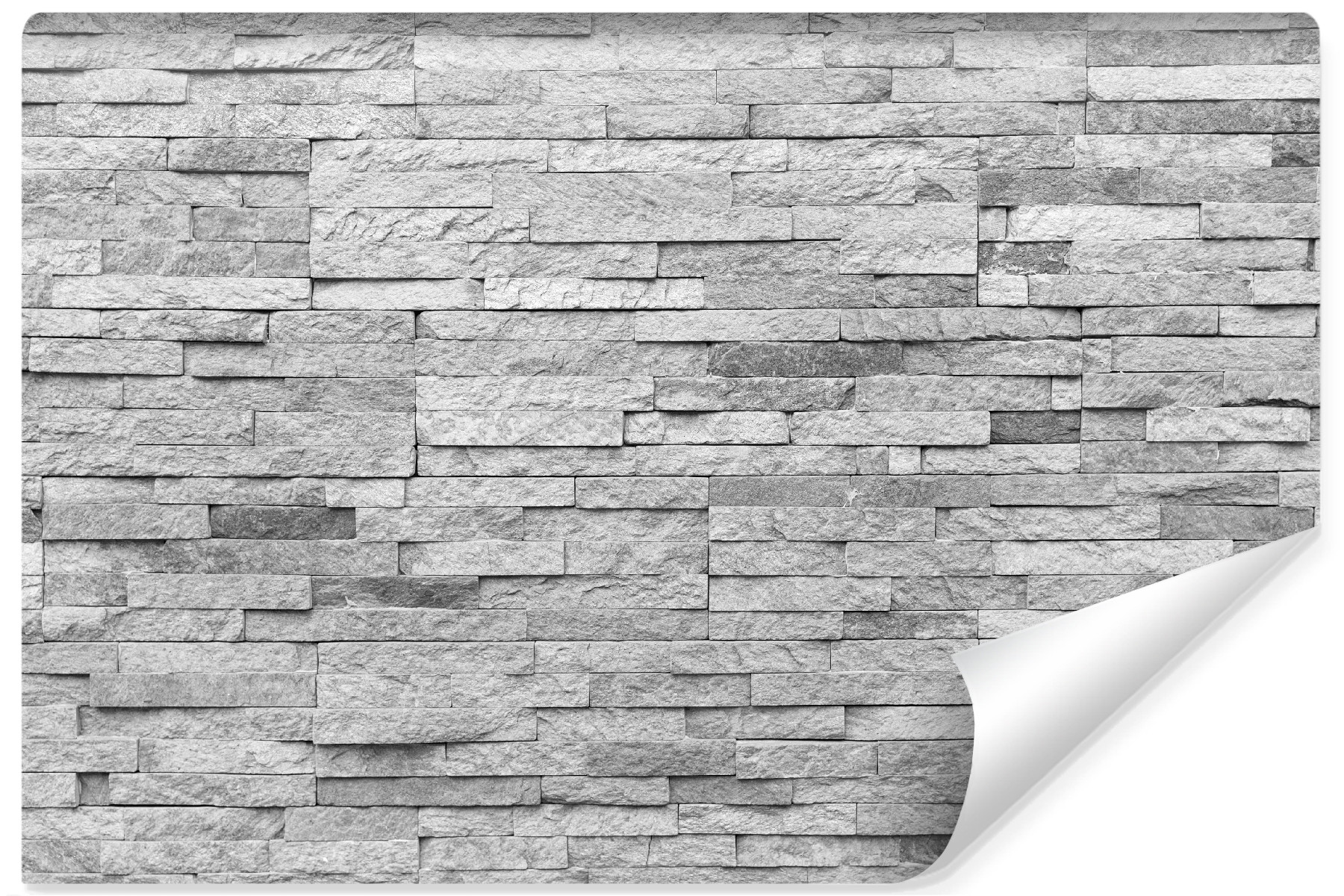 Fototapeta Do Salonu Szary Kamień Łupek Efekt 3D 90x60cm