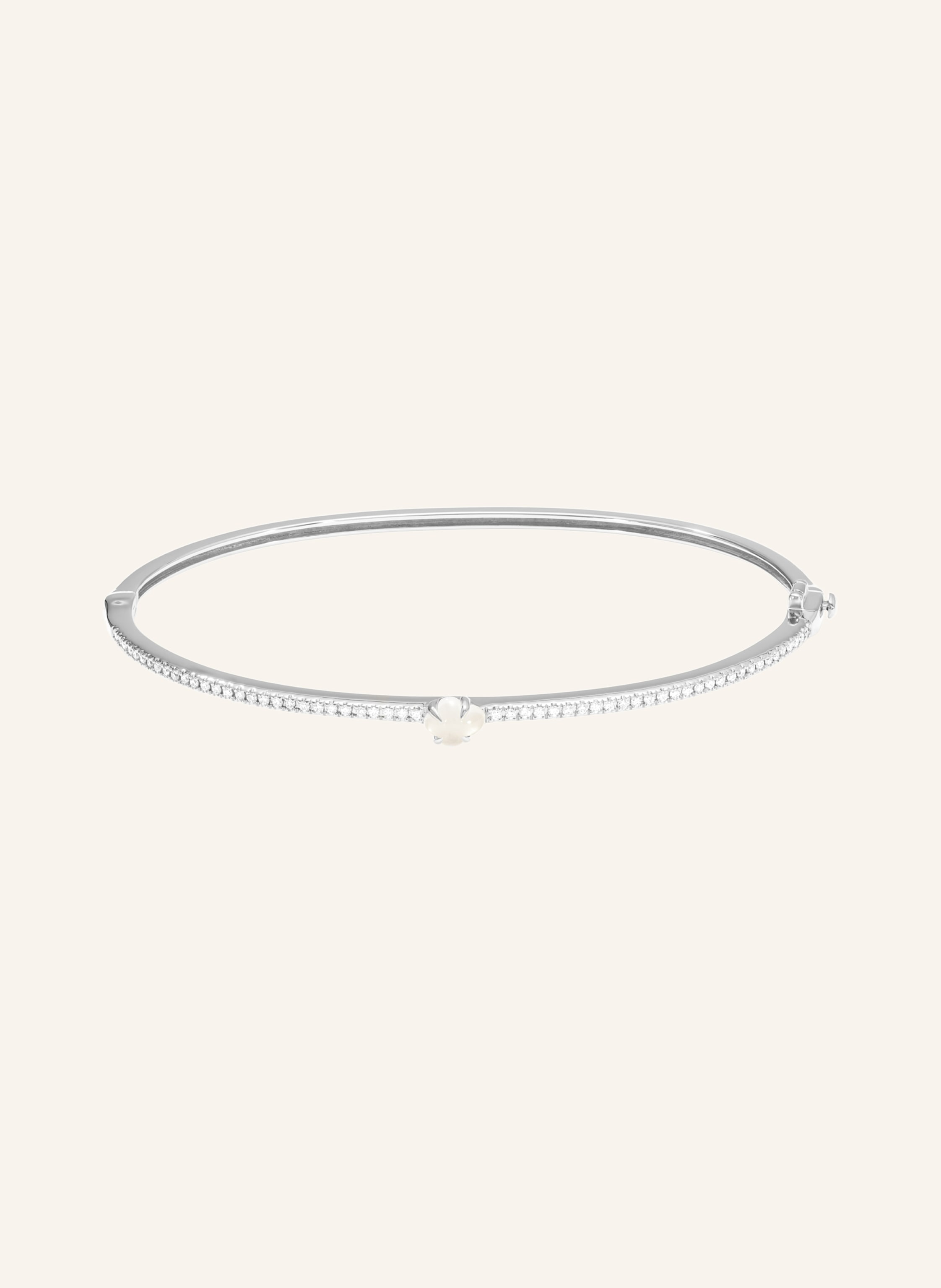 VIERI Armreif WOLKE MILCHQUARZ BRILLANT PAVÉ