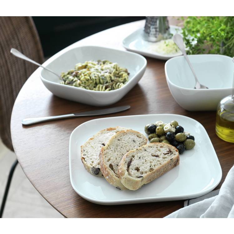 Habitat Riko Square 12 Piece Dinner Set - White