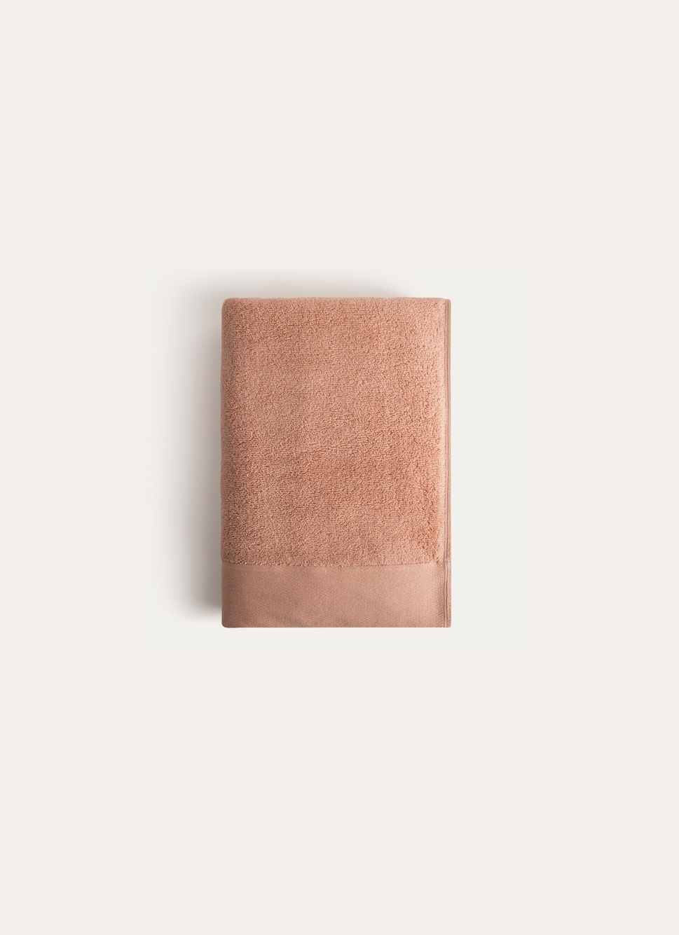 DRAP DE BAIN COTON MOELLEUX ZÉRO TORSION BEIGE ROSE