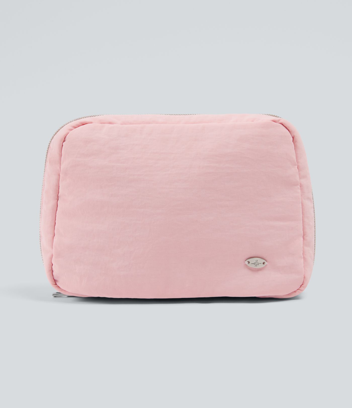 Trousse de maquillage ultra légère avec logo en métal et miroir