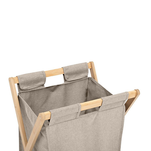 Panier à linge pliant 50L en bambou