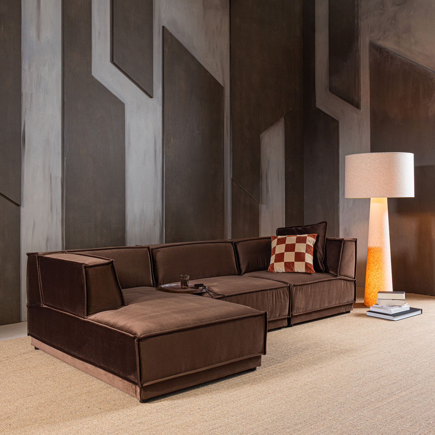 WOOOD Naro Bijzettafel - Acaciahout - Bruin - 34x40x18