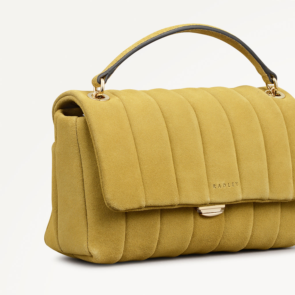Burton Way - Quilt Suede - Small Flapover Cross Body