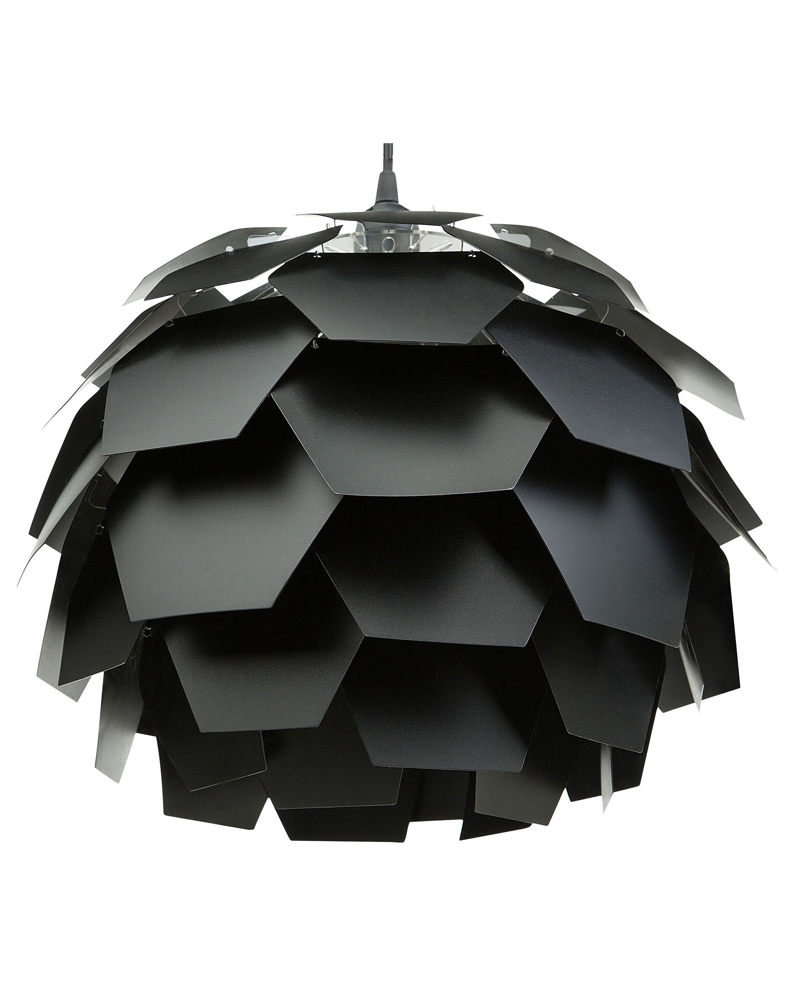 Lampa wisząca sufitowa kwiat czarna