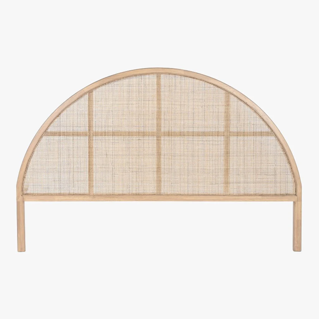Cabeceira Cama Redonda Rattan 180x3,5x120 SERENA