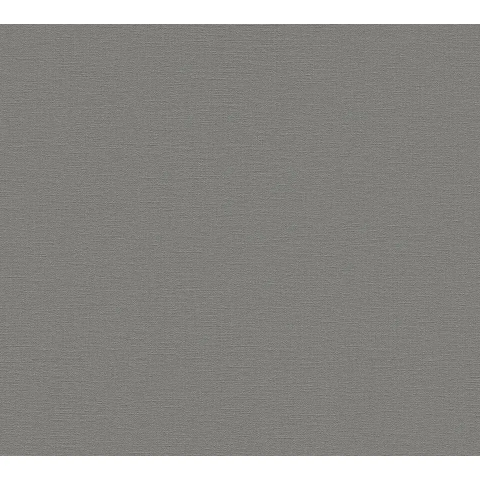 A.S. Cr&eacute;ation behang effen antraciet grijs - 53 cm x 10.05 m
