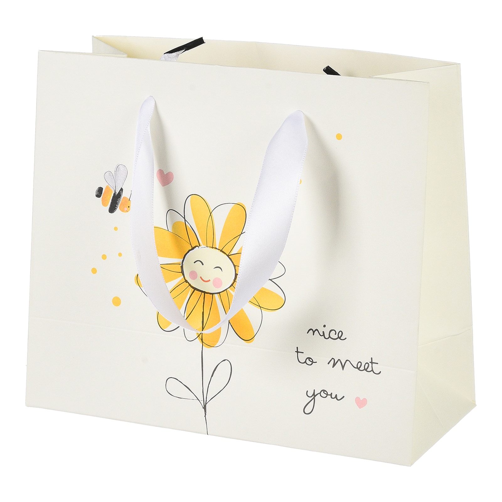 Geschenktüte Bee Creme,B 210 x H 180 x T 90 mm