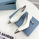 Prada 6.5CM All-in-one Pointy Heel Slide Sandal