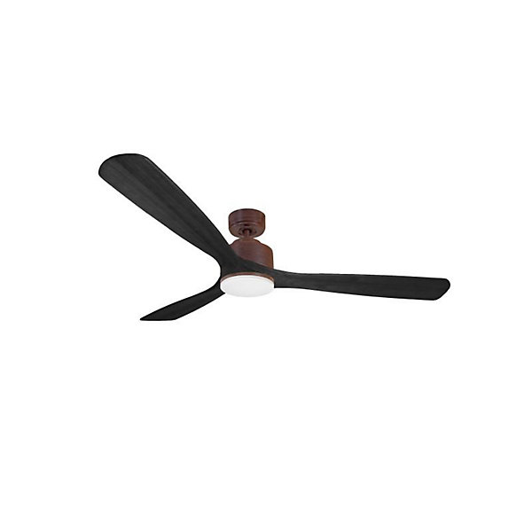 Modulo de KlassFan - Super destratificateur et ventilateur DC 166 cm Marron pales bois noir avec Lumière 30 à 60 m²