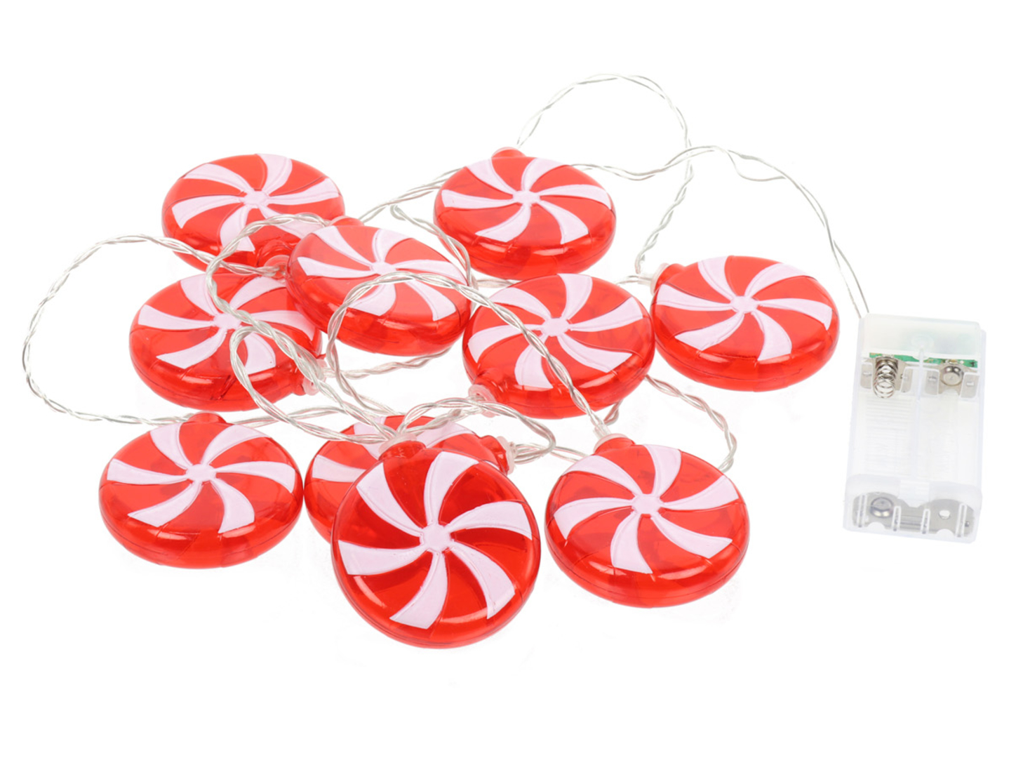 Łańcuch świąteczny Candy 10 LED 170 cm