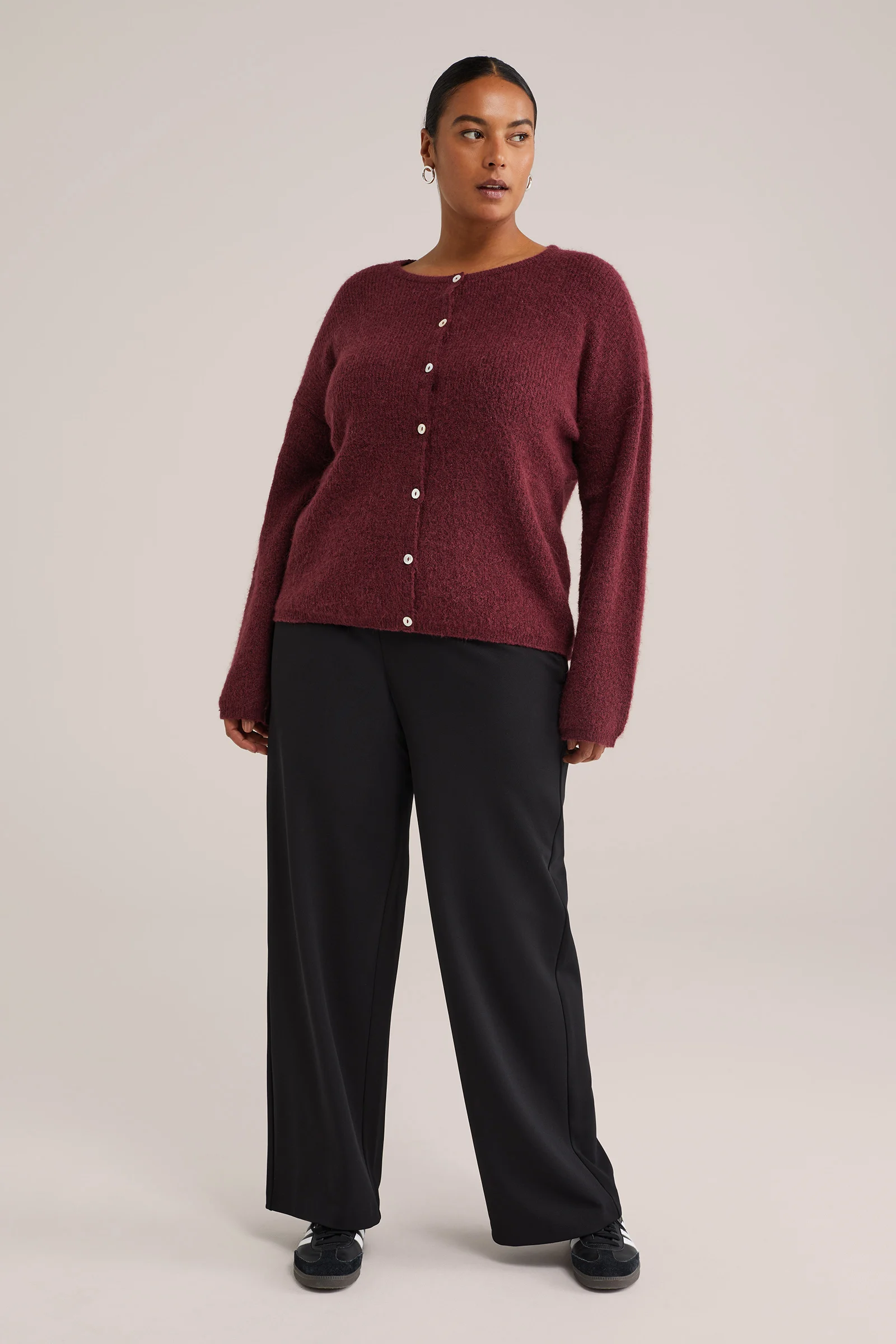 Dames gebreid vest met structuur - Curve