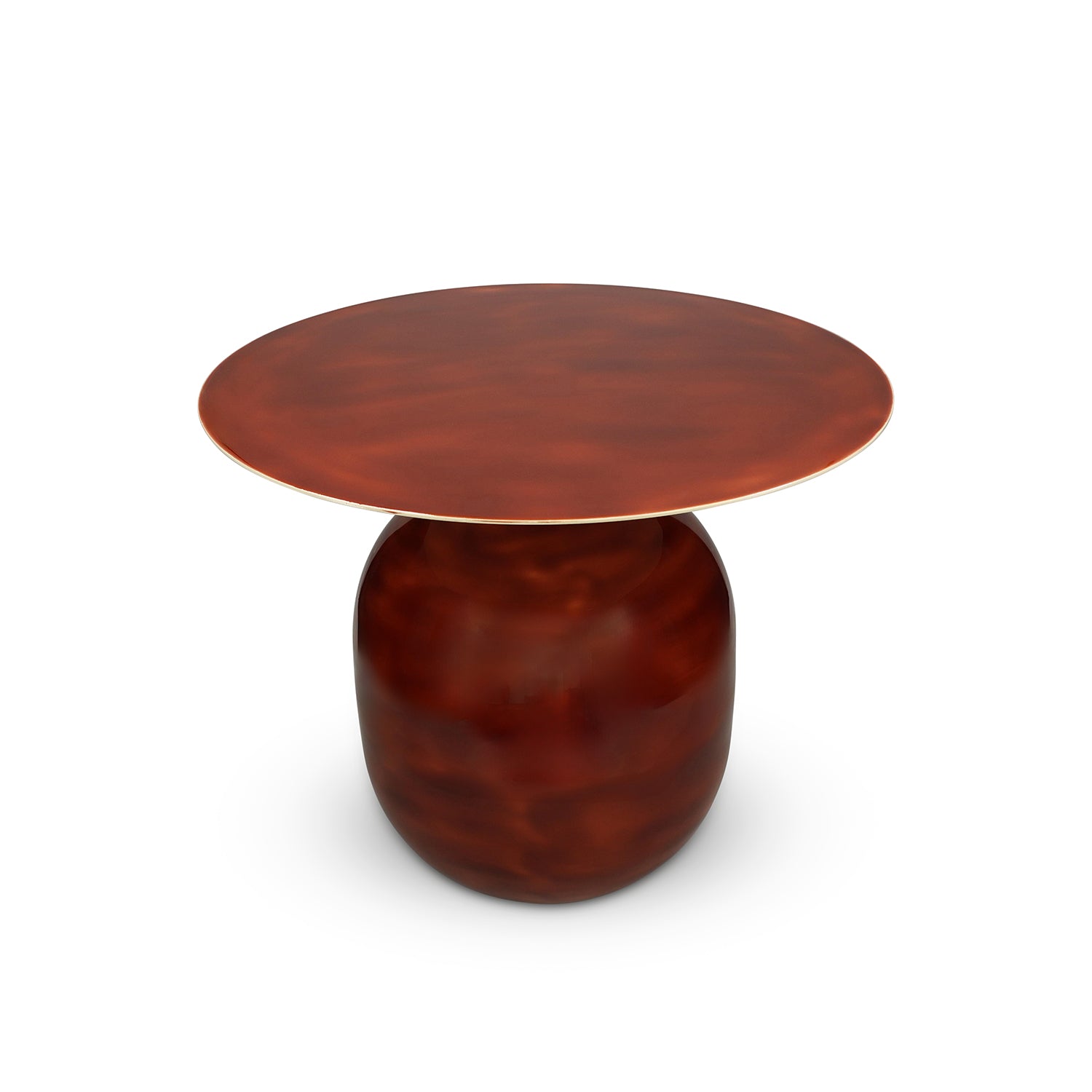 S|P Collection - Bijzettafel 50xH40cm metaal red clay Mio