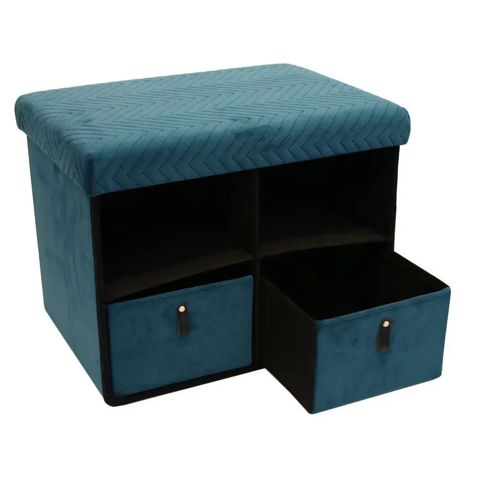 Home Deco Factory Poefje - opbergbox - groen - 38 x 50 cm