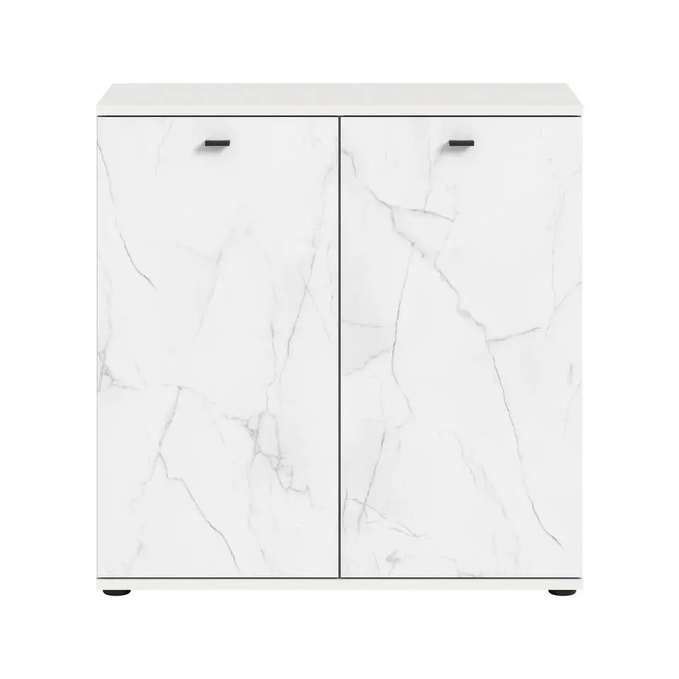Hioshop Stone dressoir 2 deuren- marmer decor wit