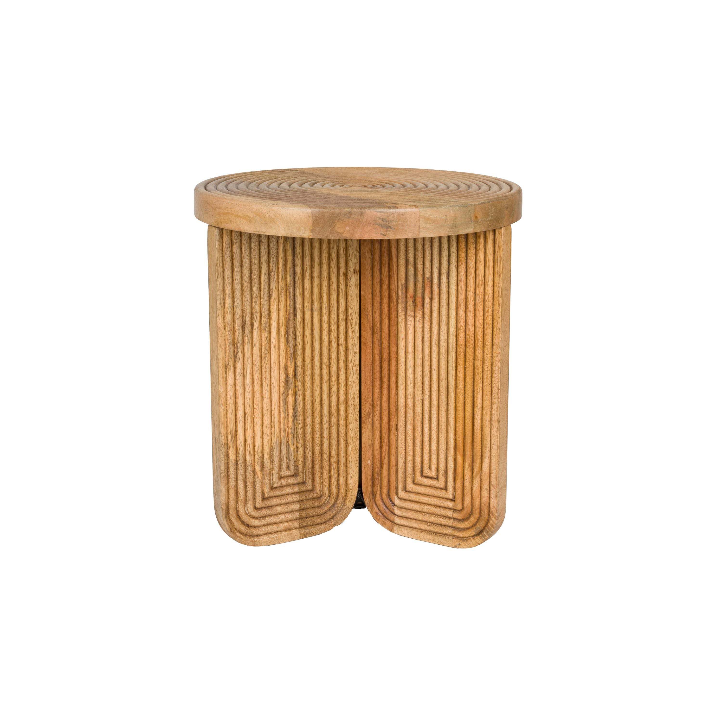 Housecraft Living Maeze Bijzettafel Rond 40 cm Hout - Bruin
