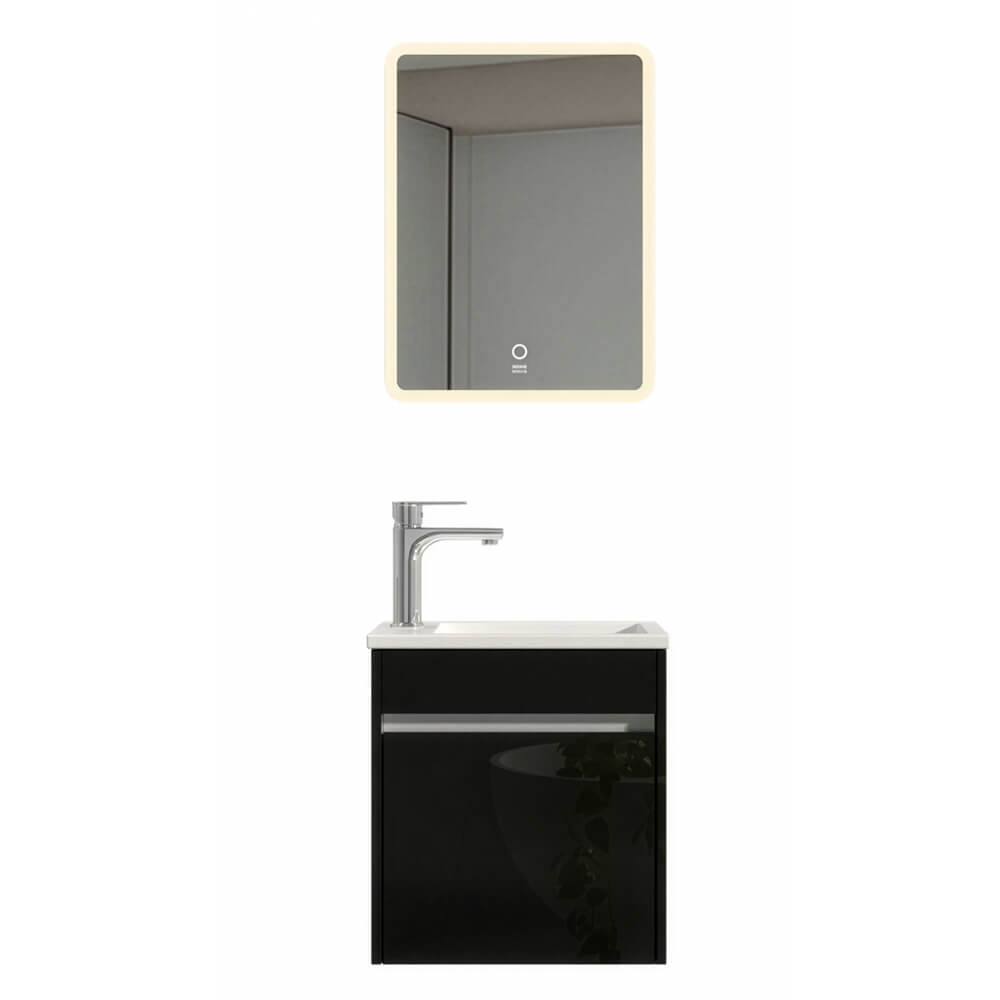 Home Deluxe Badkamermeubel BORKUM - MDF zwart