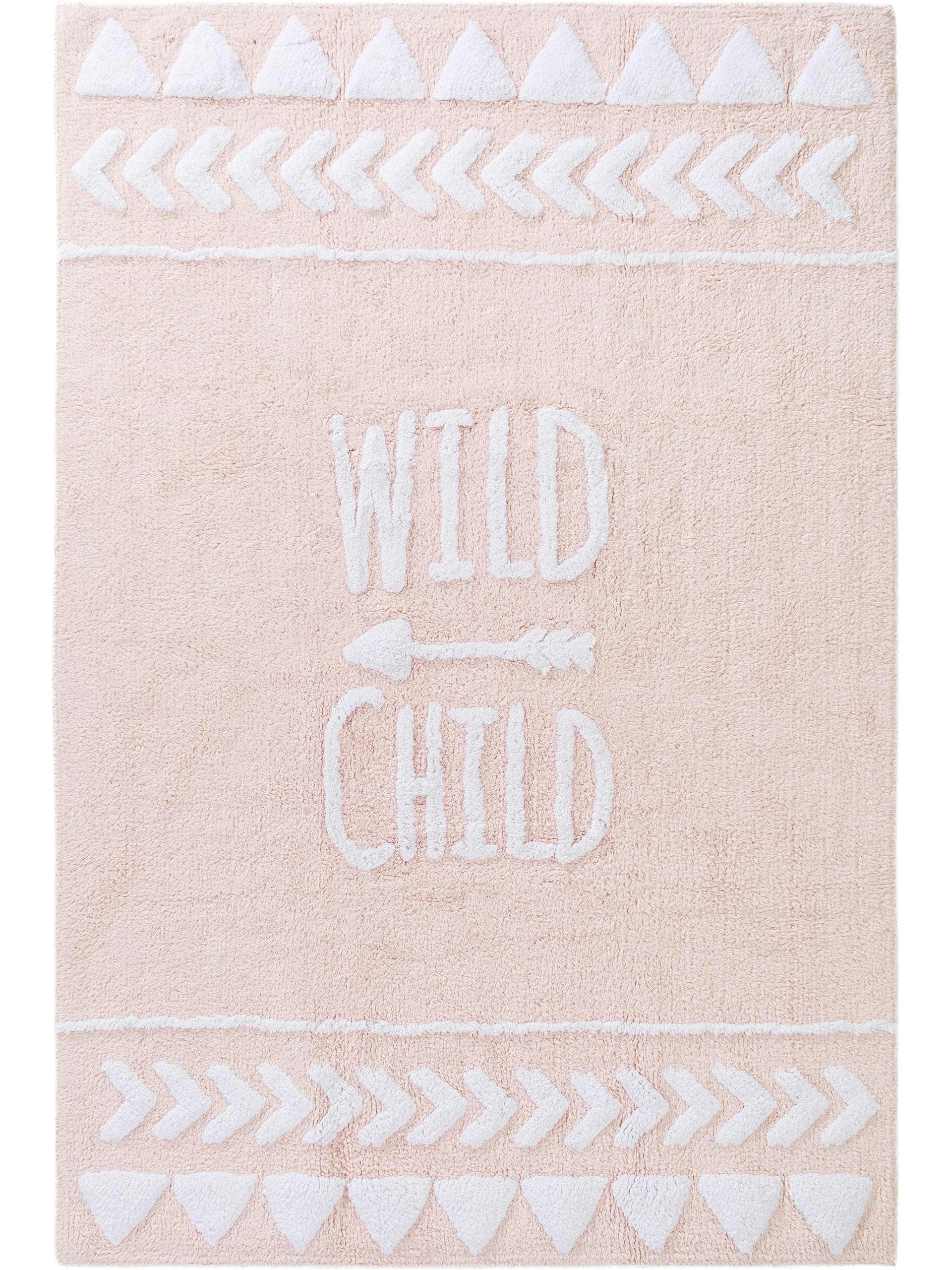 INKA - Tapis lavables pour enfants rose 80x120