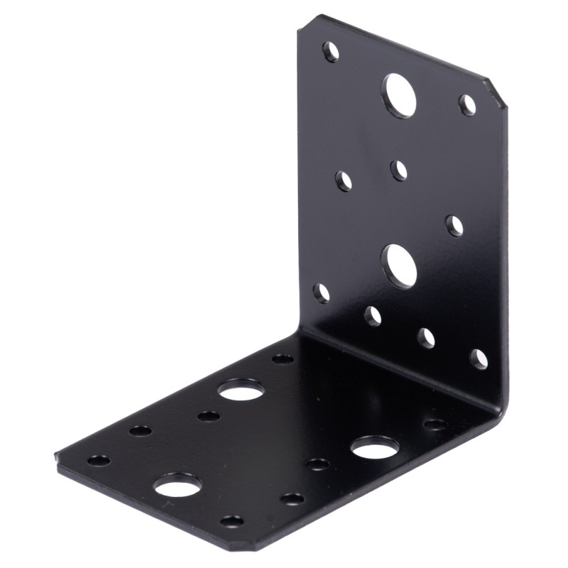 Equerre en acier noire 90 x 90 x 65 mm ALBERTS