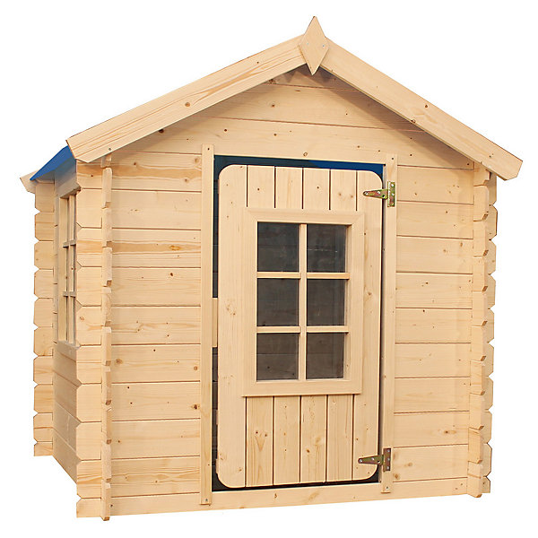 Maison en bois pour enfants -Toit bleu- 111x114xH121cm/0.9 m2 - M570M-1 - Timbela