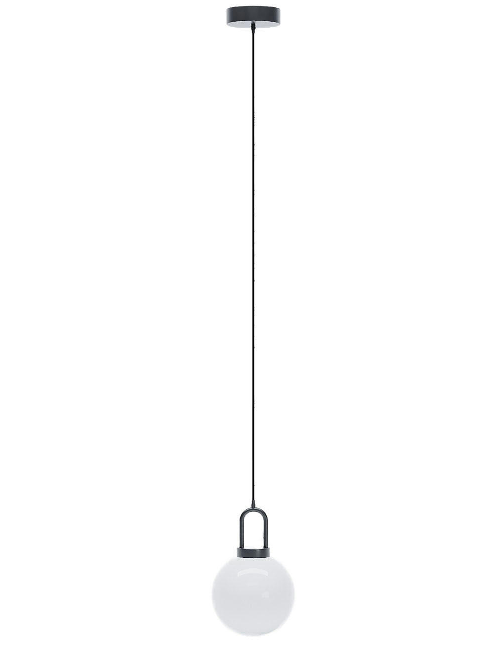 LAFAYETTE - Luminaire suspension globe et métal noir