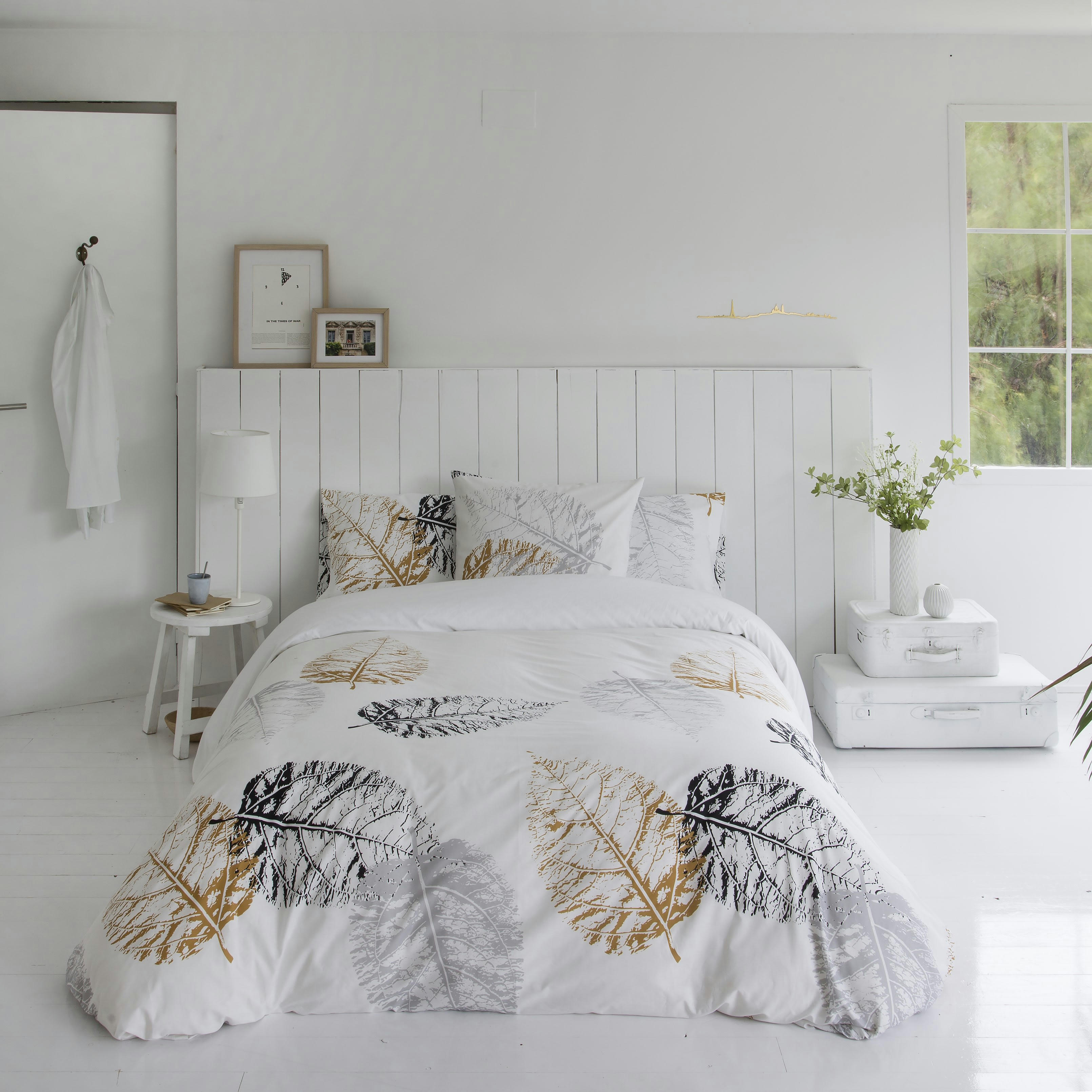 KARI - Housse de couette imprimé en percale Coton Multicolore 140x200 cm