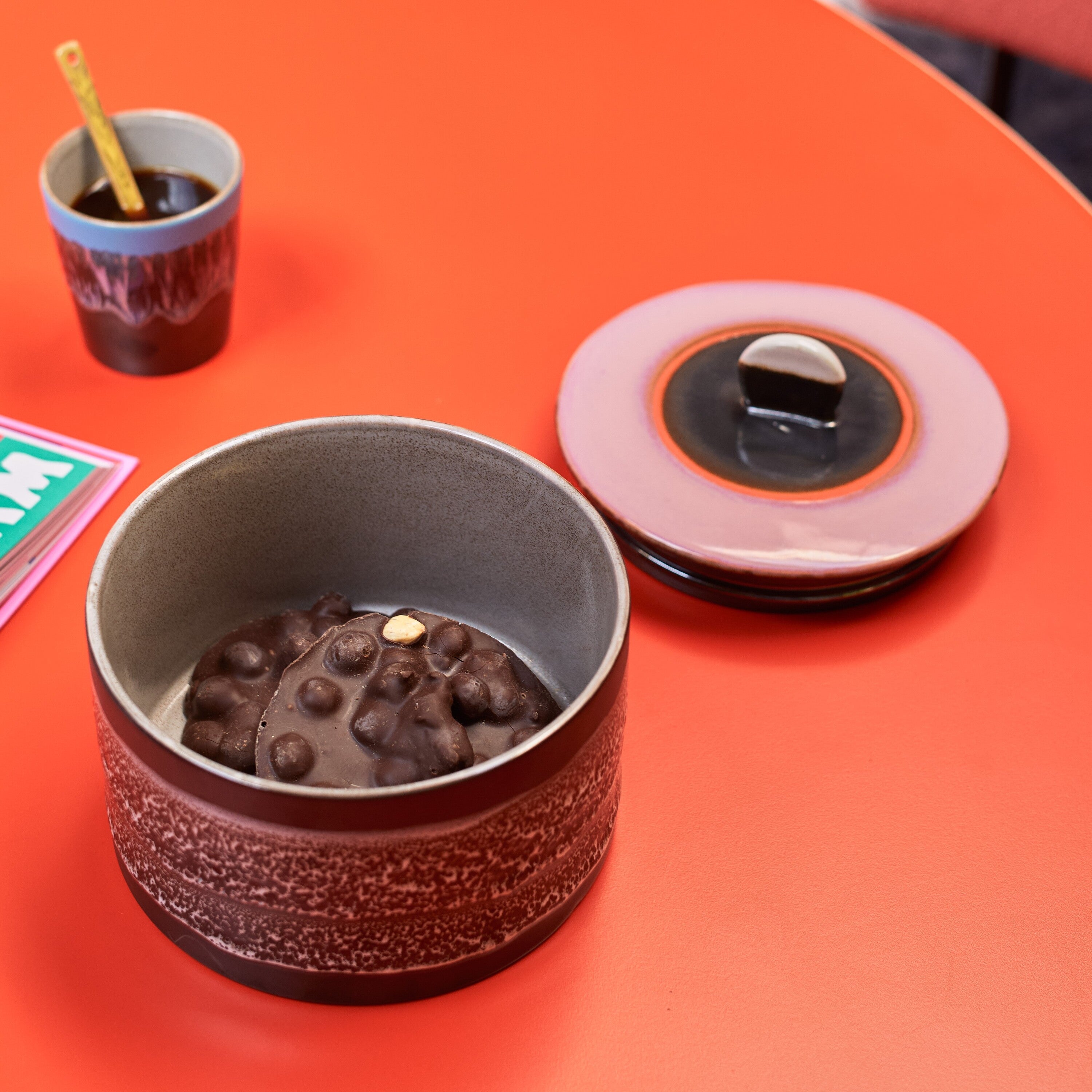 HKliving 70's Ceramics Cookie Jar Voorraadpot Ø 17 cm - Disco