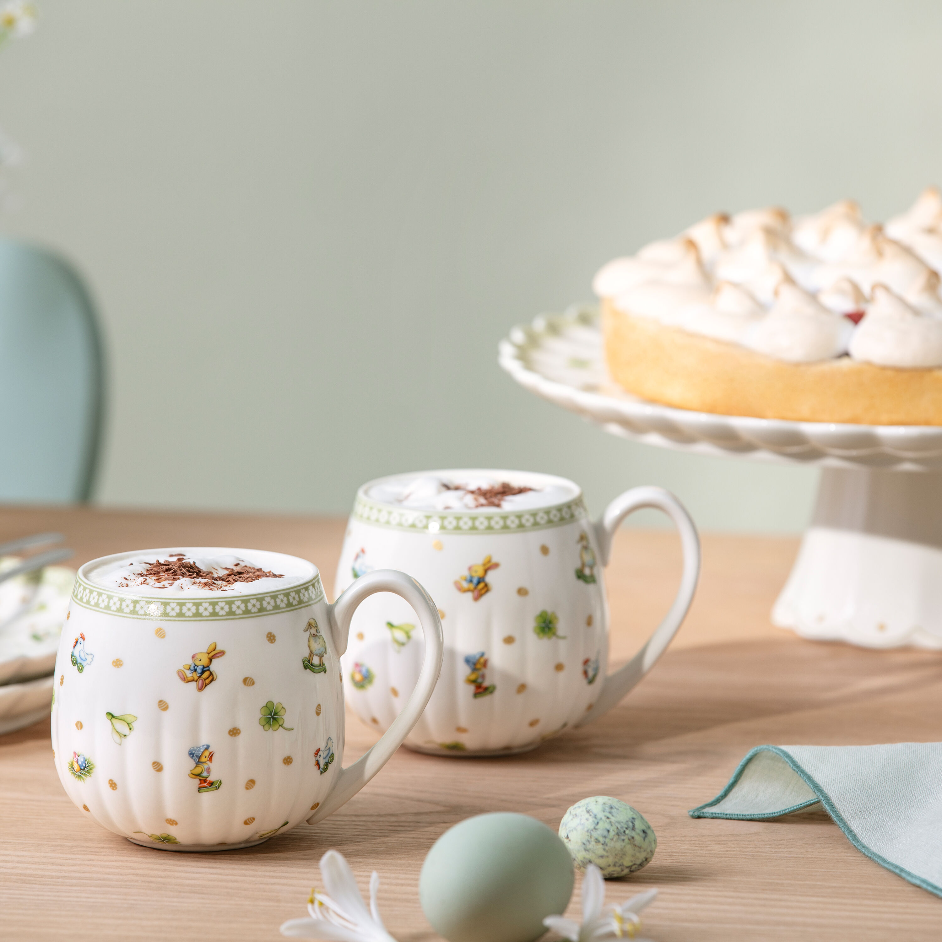 Easter Delight Mug - Green, Premium Porcelain