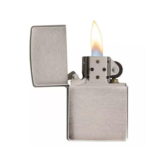 New Genuine Zippo Lighter 205 Satin Chrome Silver Free Shipping
