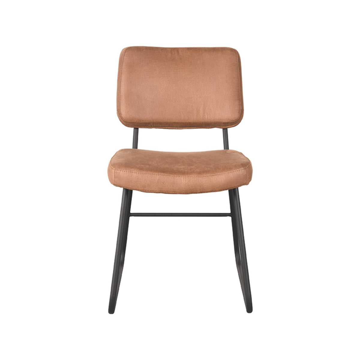 LABEL51 Eetkamerstoel Noah - Cognac - Zithoogte 48cm - Set van 2