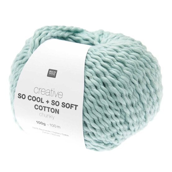 Rico Creative Light Blue So Cool   So Soft Cotton Chunky 100g