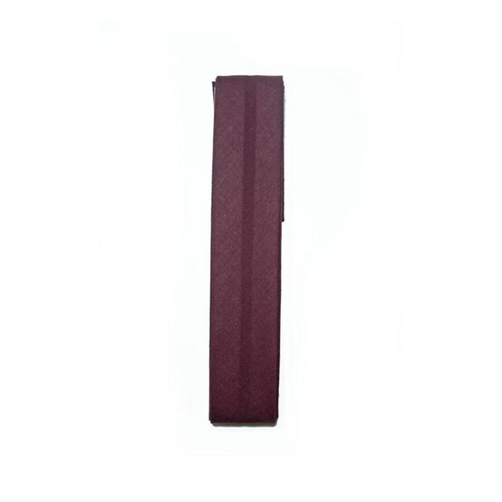 Wine Poly Cotton Bias Binding 25mm x 2.5m
