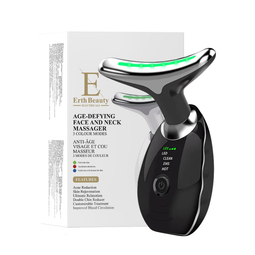 Erth Skin London AGE -DEFYING FACE AND NECK MASSAGER - Black