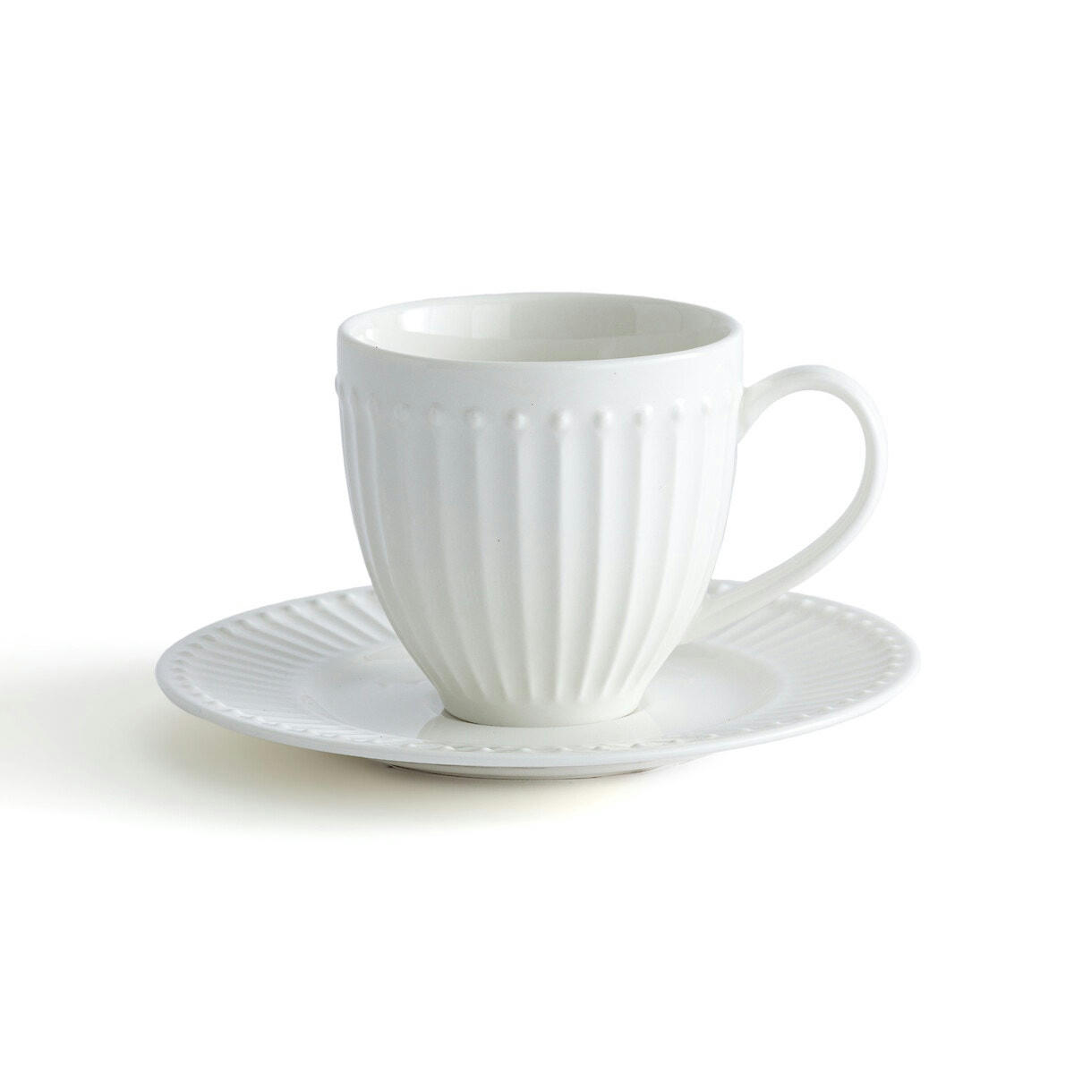 Lot de 6 tasses à thé et sous-tasses, Jewely