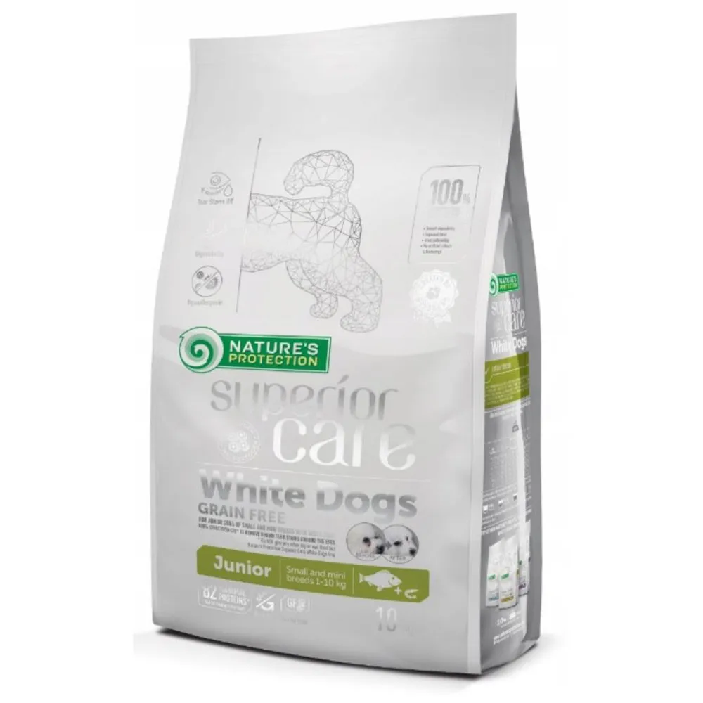 Nature´s Protection Superior care white dogsgrain free junior small białoryba dog food 10kg