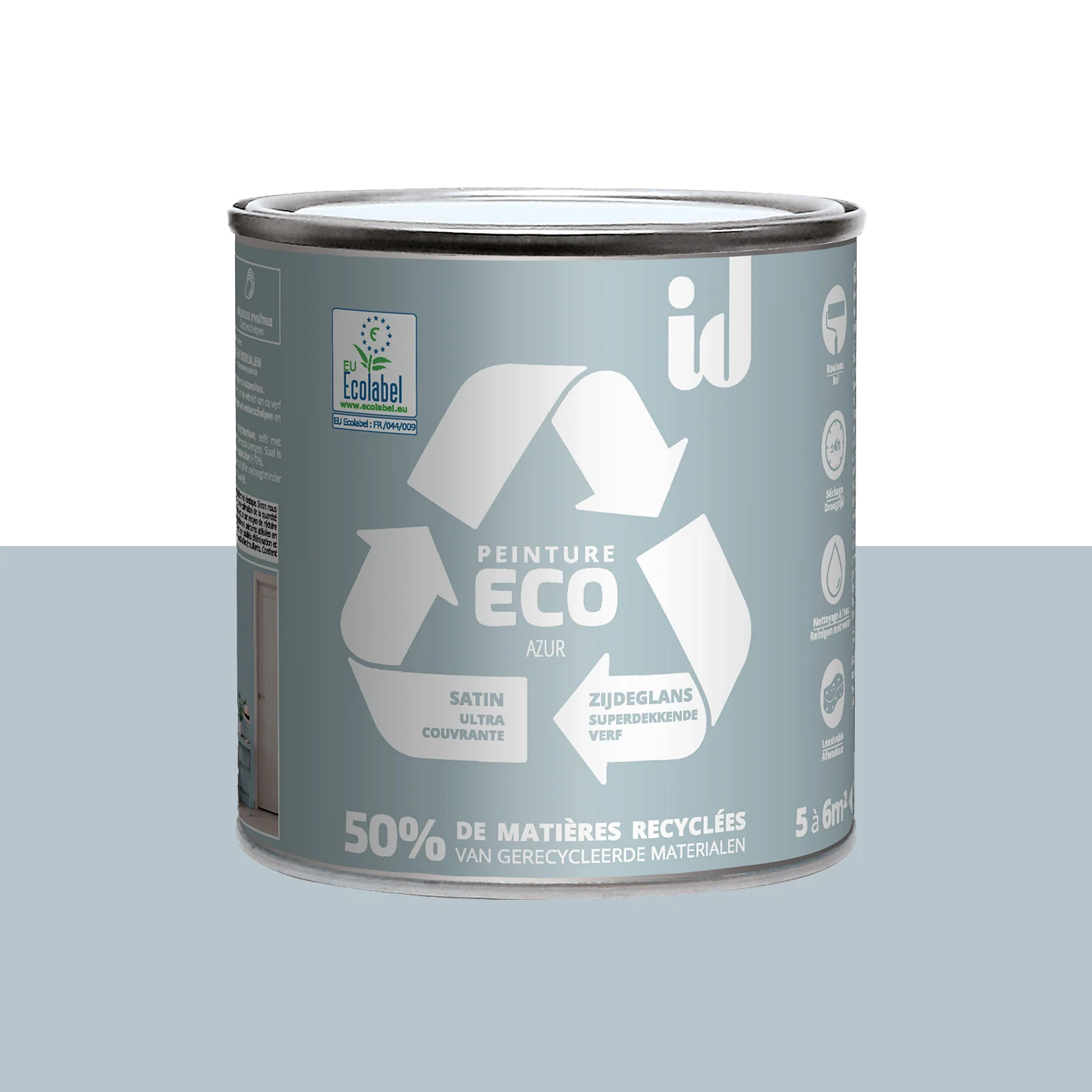 ECO ID Peinture ECO Peinture azur Satiné 0,5 L