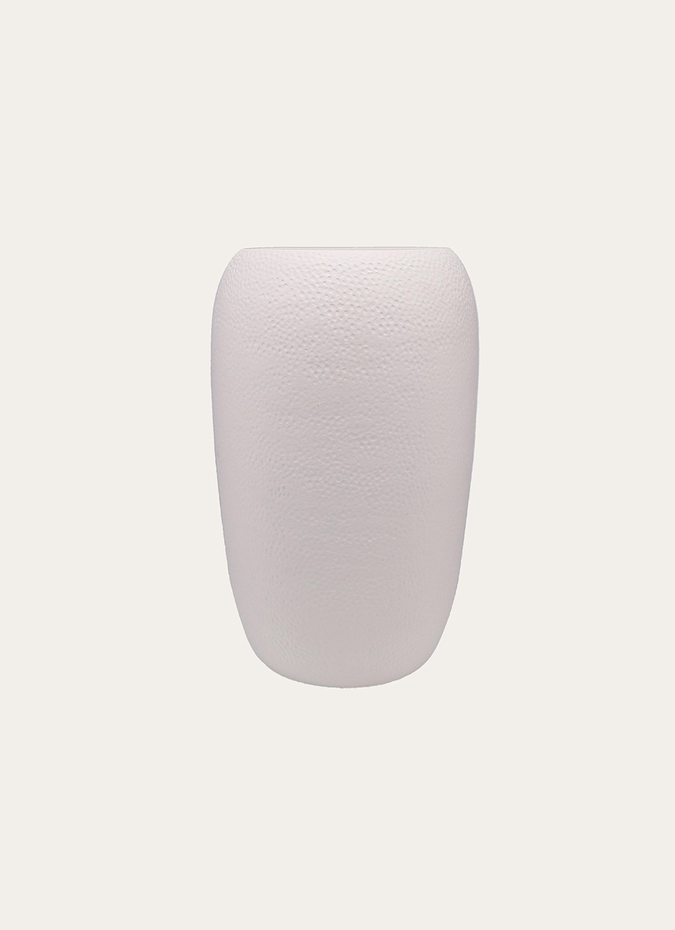 VASE EN TERRE-CUITE EMBOSSÉ POINÇON BLANC