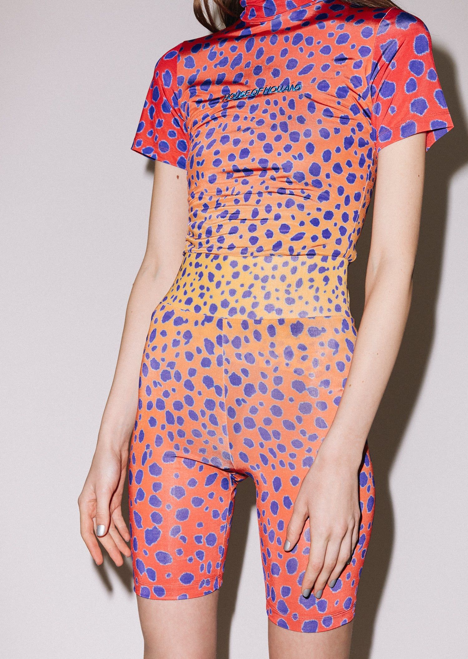 House of Holland Vivid Cheetah Cycling Shorts