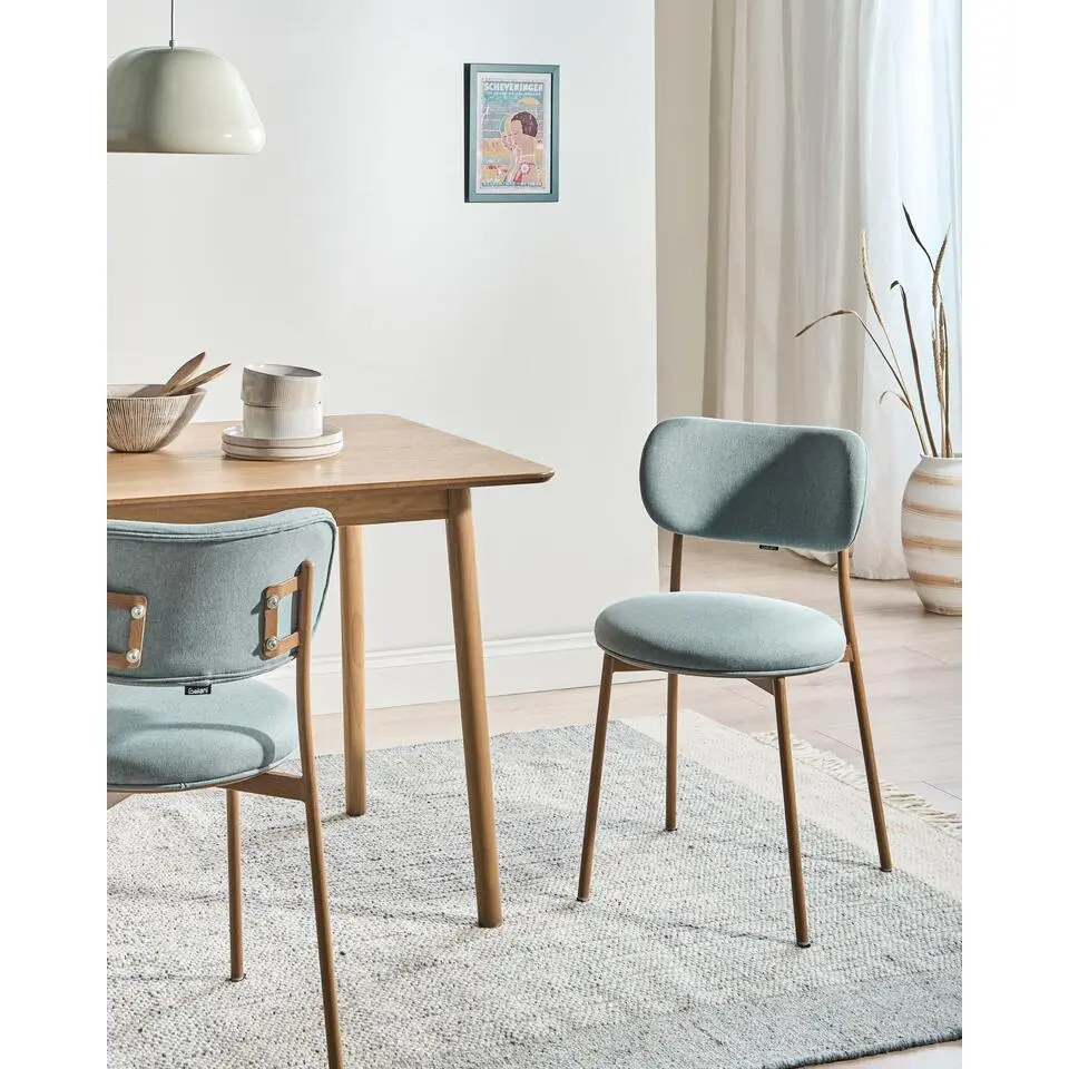 CASEY - Eetkamerstoelen set van 2 - Mintgroen - Polyester