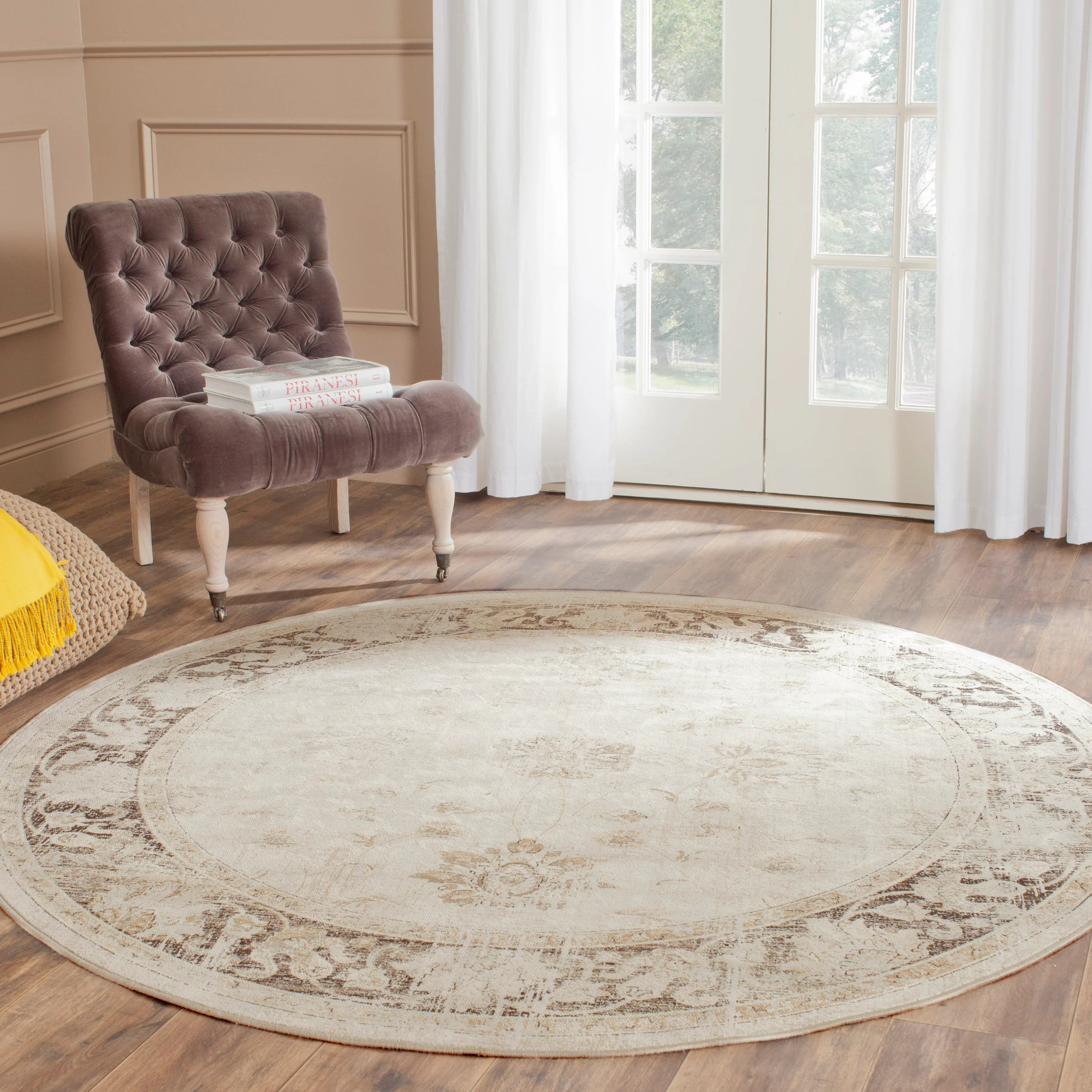 Vintage vloerkleed Peri rond