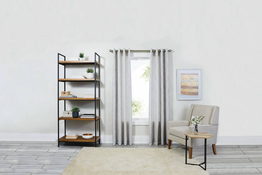 CANVAS Finley Textured Linen Light Filtering Window Curtain, Dove Grey, 54-in x 84-in, 2-pk