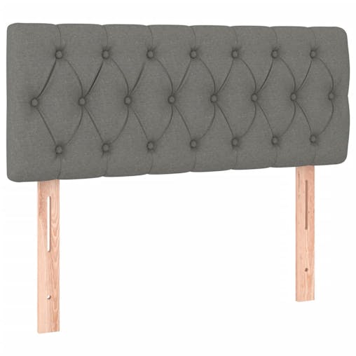NNEVL LED Headboard Dark Grey 100x7x78/88 cm Fabric