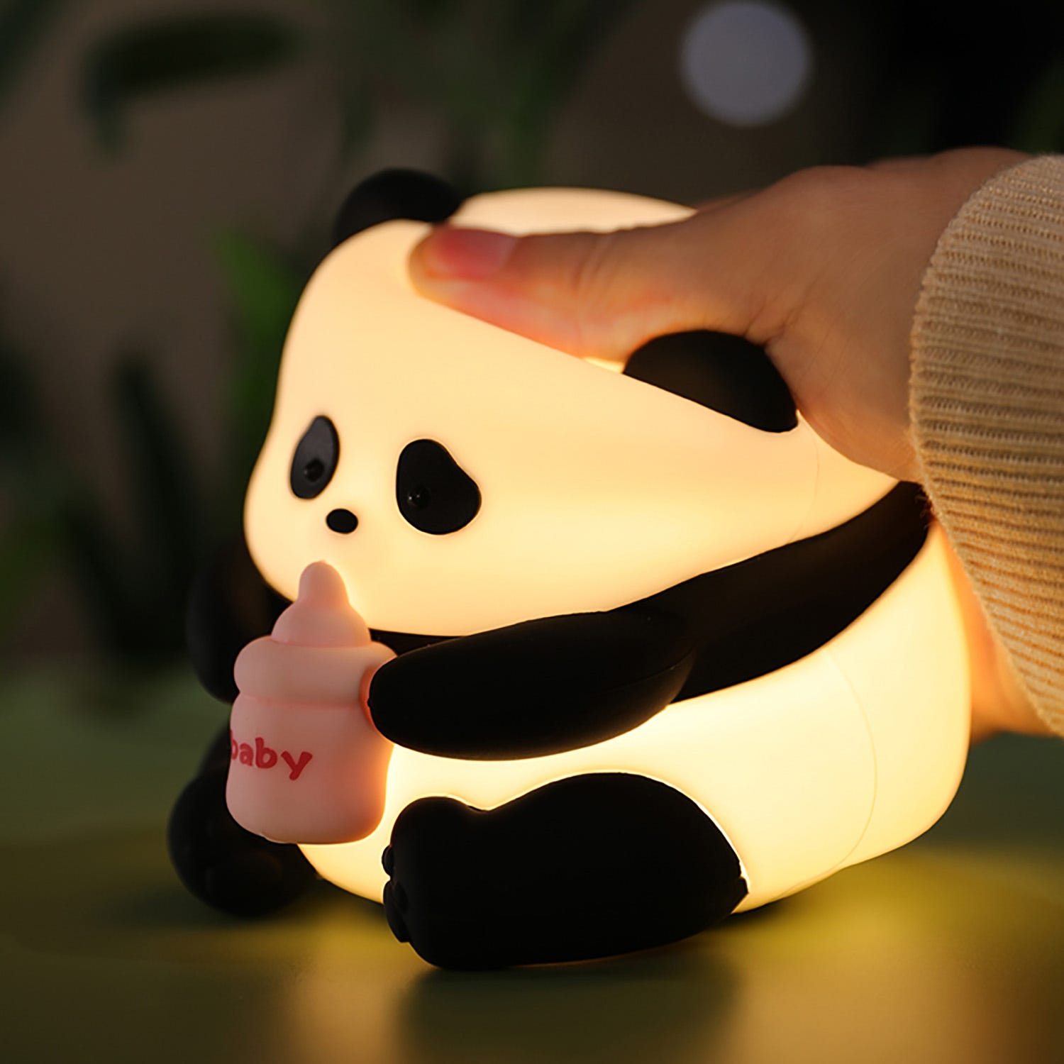 Lampada led panda silicone per bambini