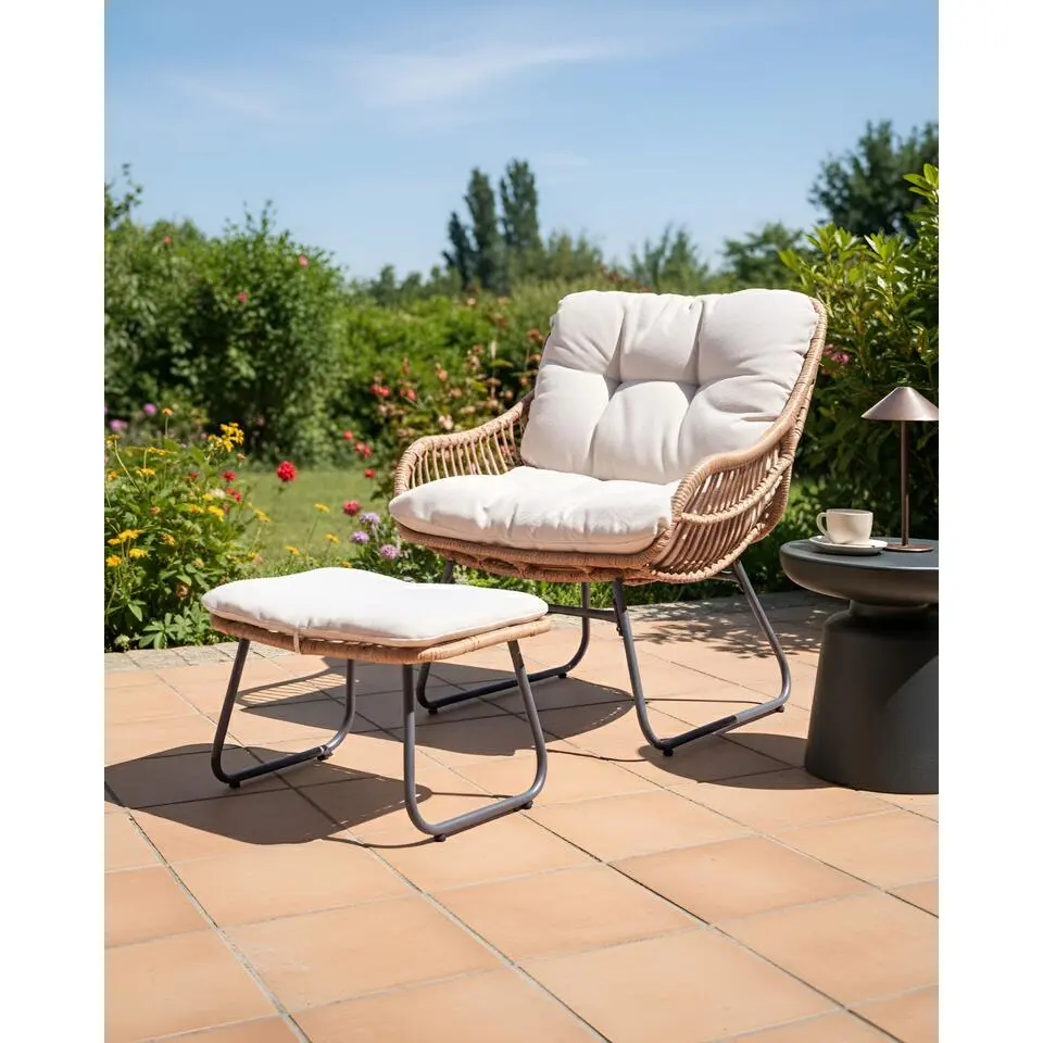 MESTRE - Tuinstoel - Lichtbeige - PE rotan